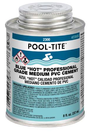 Pool Tite PVC MED Hot Blue Cement 8 oz