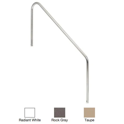 SR Smith 2 Bend Stair Rail pool Type chlorine Handrail Size 5' Wall Type 049 Tube 150 Extensions None color stainlesssteel