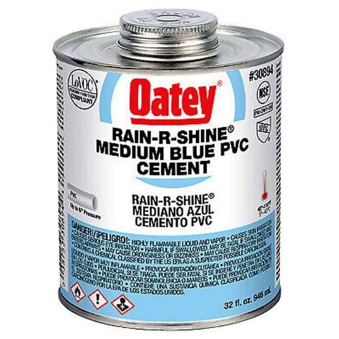PVC MED RAINRSHINE BLUE CEMENT 32OZ