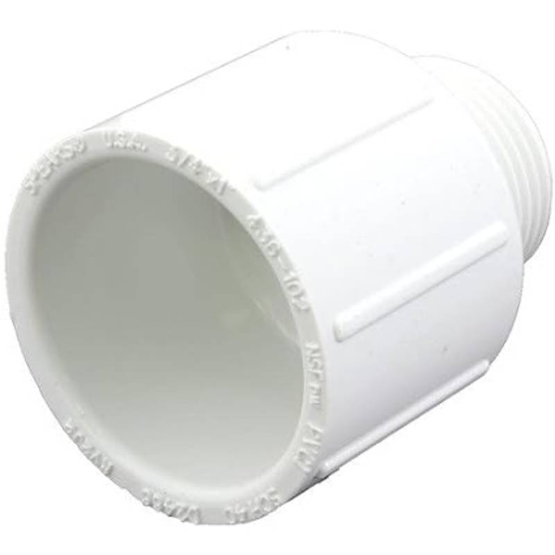 1 1/2x2 PVC SCH40 RED MALE ADPT MPTxS