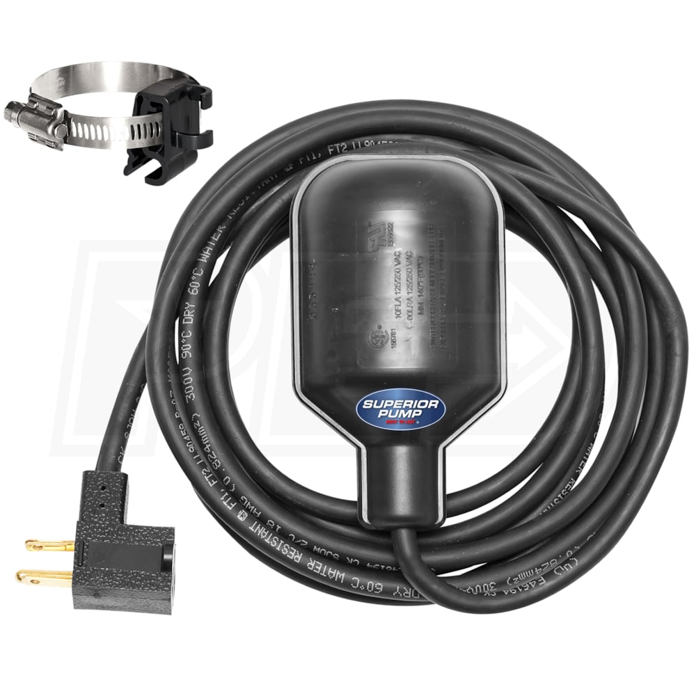 SUMP FLOAT SWITH W PLUG 25' CORD