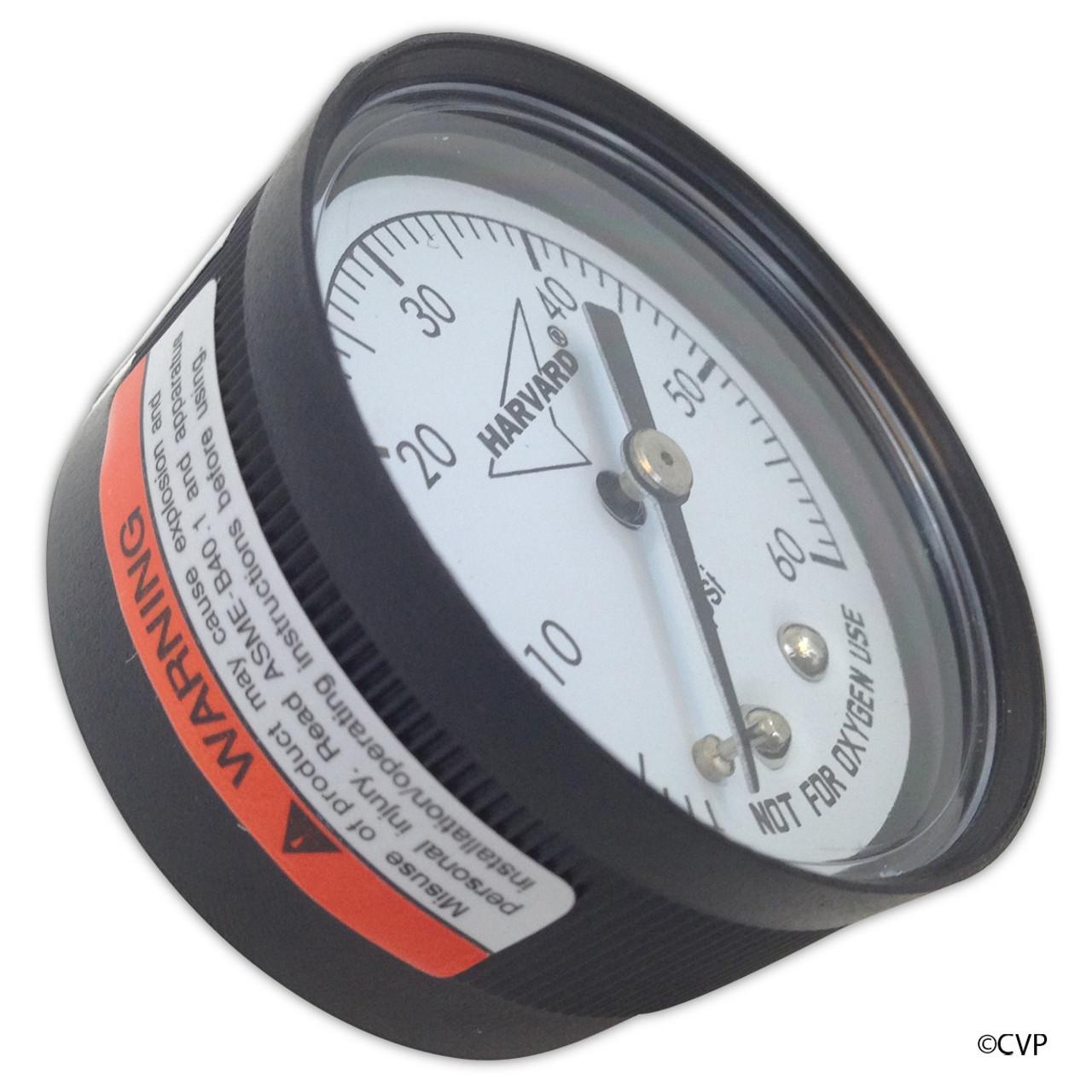 PRES GAUGE PLST 60# 2 D 1/4 B