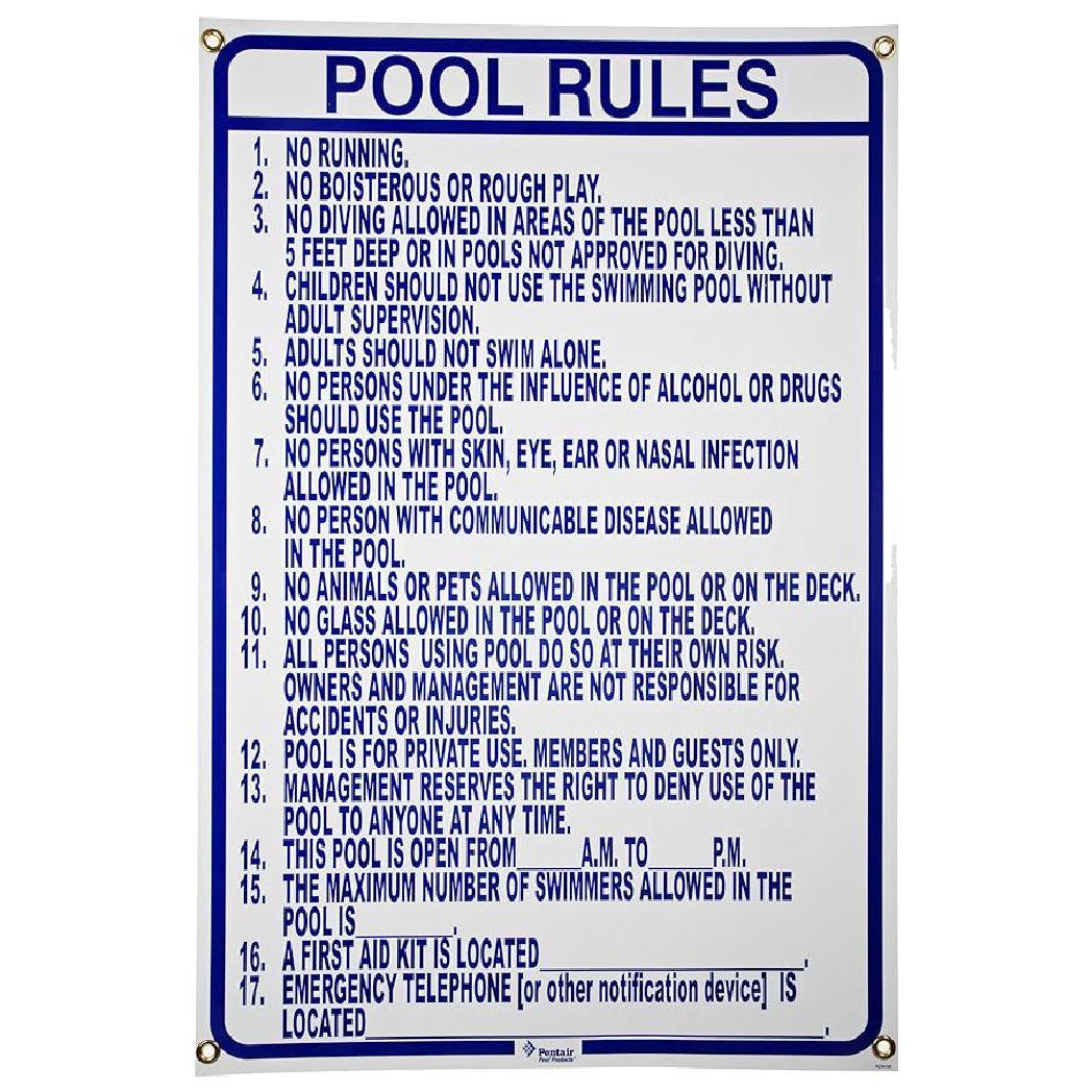 SIGN POOL RULES NCAR 24x36 CASE6